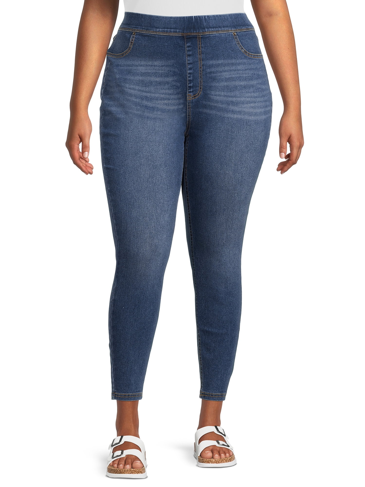 Lull værtinde dedikation Terra & Sky Women's Plus Size Jegging Jeans, 28" Inseam - Walmart.com