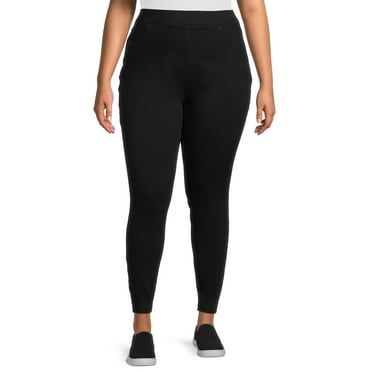 Terra & Sky Women's Plus Size Jeggings, 28" Inseam, Sizes 0X-5X, Single and 2-Pack
