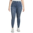 thumbnail image 1 of Terra & Sky Women's Plus Size Jeggings, 28" Inseam, Sizes 0X-5X, Single and 2-Pack, 1 of 5