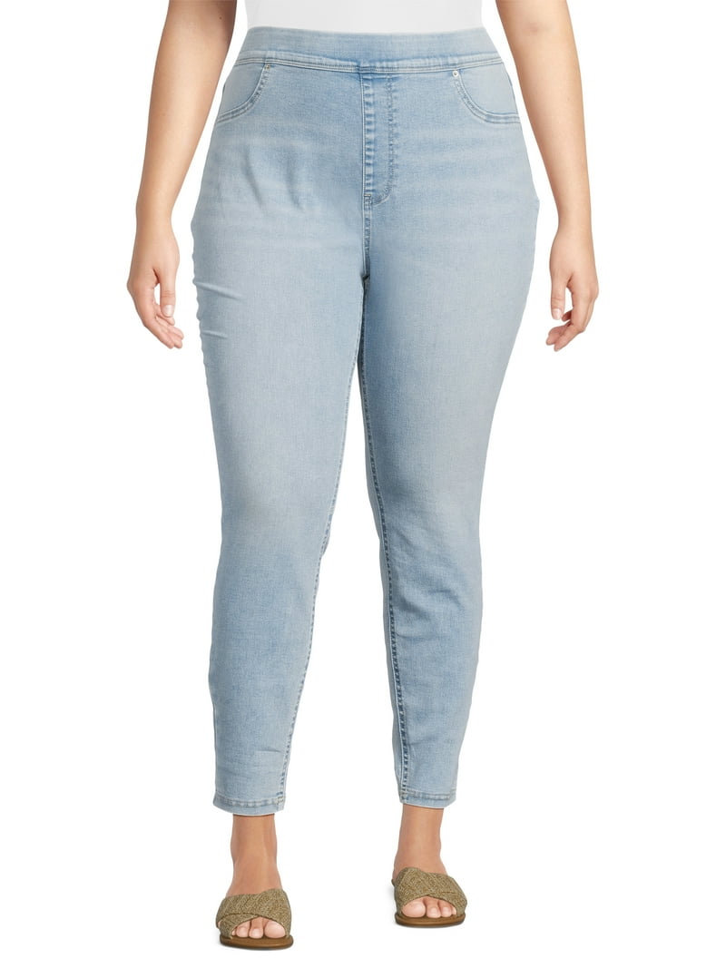 Terra Sky Women's Plus Size Pull-On Jegging Jeans, 28