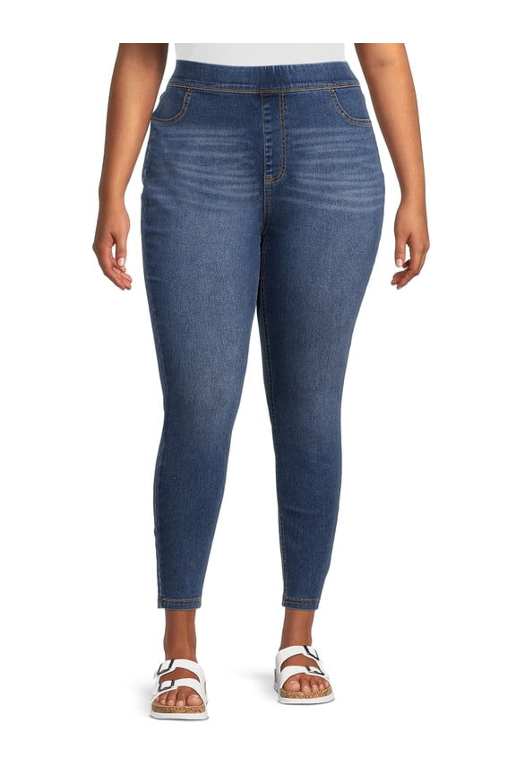 Women's Plus Size Jeggings, 28" Inseam, Sizes 0X-5X, Single and 2-Pack