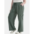 thumbnail image 1 of Terra & Sky Women’s Plus Size Knit Easy Cargo Pants, Sizes 0X-5X, 1 of 5