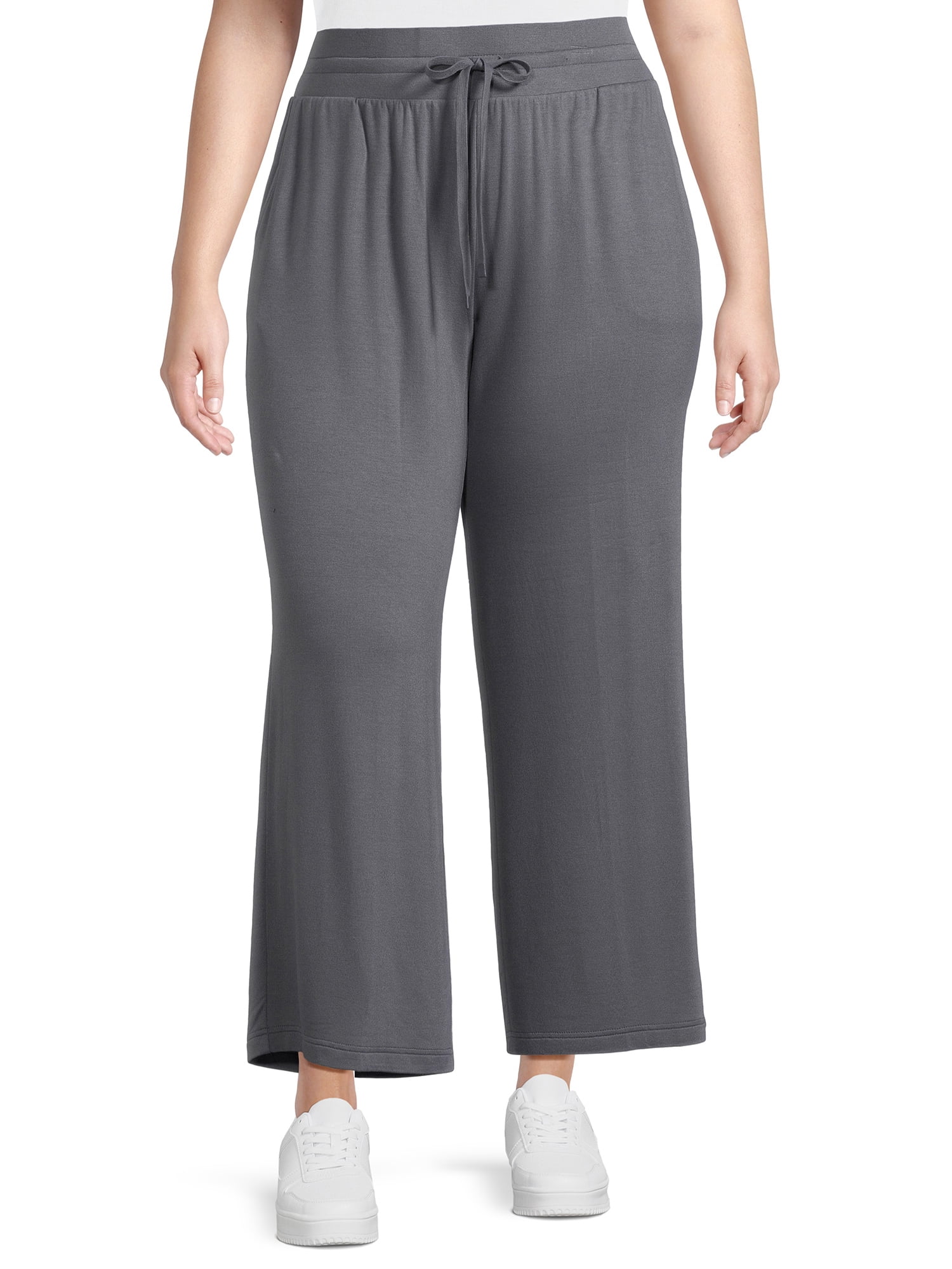 さらに100円引き◆NERDY◆WOMEN'S NY WOVEN PANTS Terra & Sky Women's Plus Size Knit Pant - Walmart.com