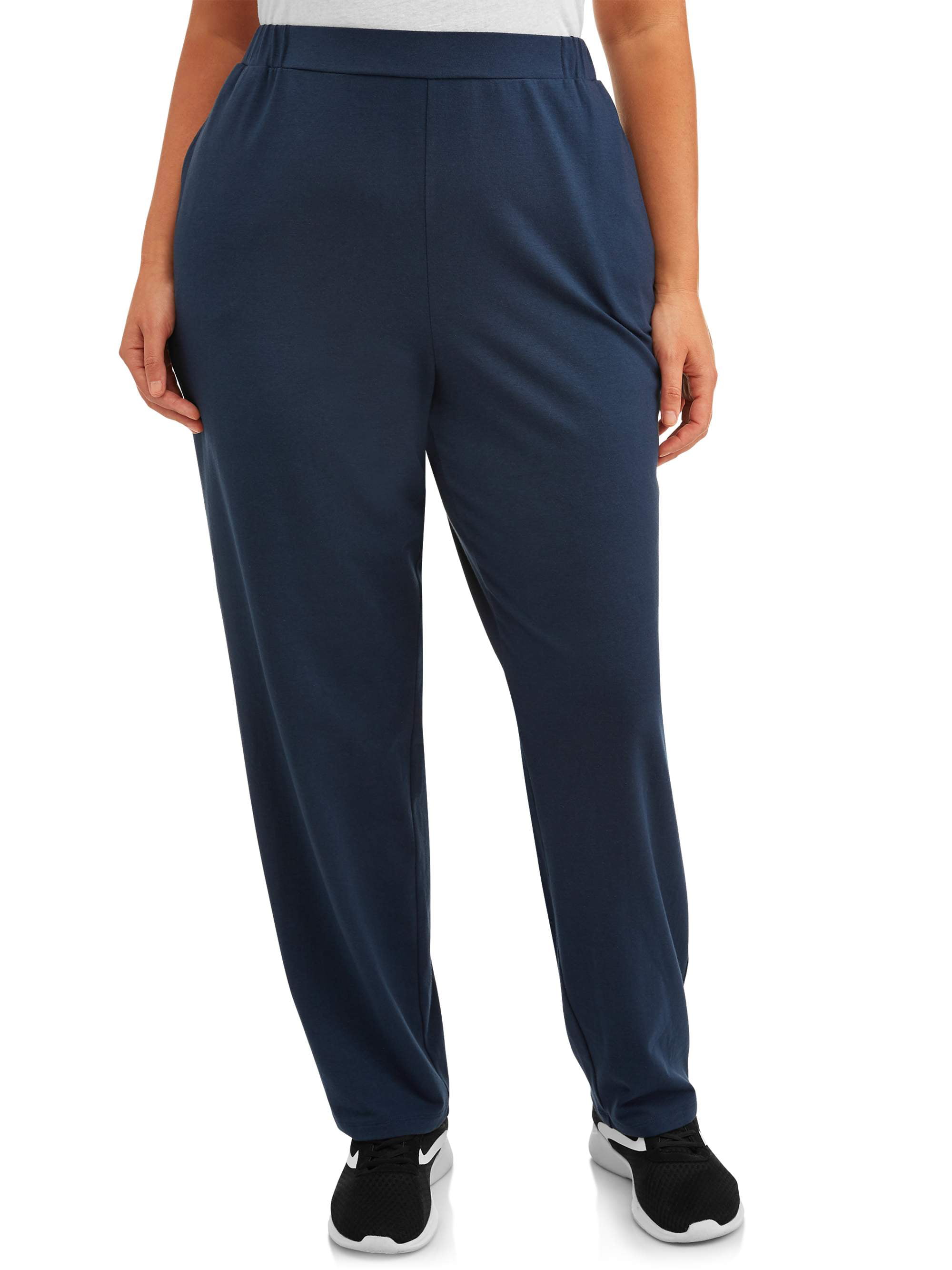 Terra & Sky Women's Plus Size Knit Pants (Regular and Petite Lengths)