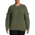 thumbnail image 1 of Terra & Sky Women's Plus Size Layered Sweater, Midweight, 1 of 5