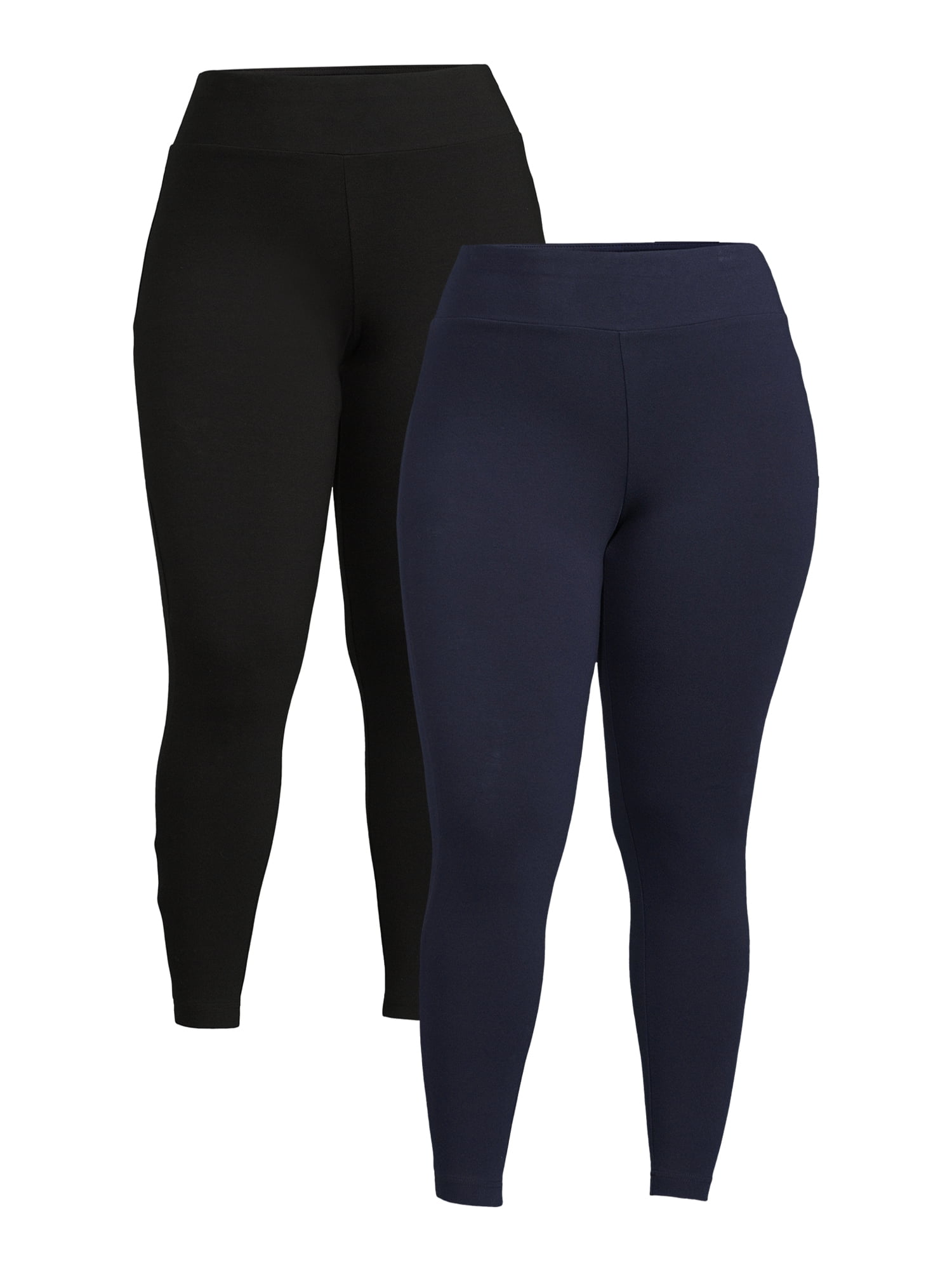 Terra & Sky Women's Plus Size Leggings, 2-Pack, Sizes 0X-5X