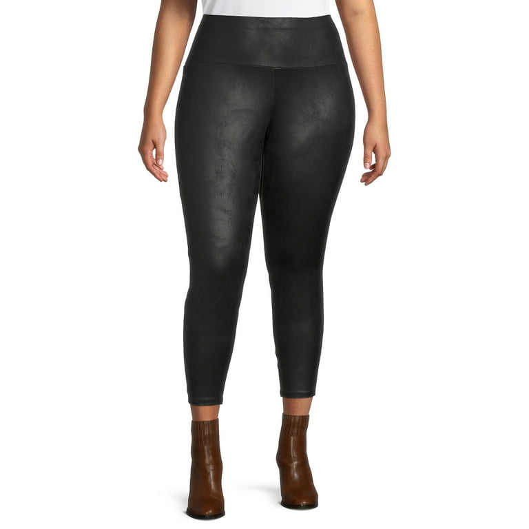 Terra & Sky Women's Plus Size Skinny Ponte Pants - Black, 2X at