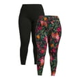 thumbnail image 1 of Terra & Sky Women's Plus Size Leggings, 2-Pack, Sizes 0X-5X, 1 of 5