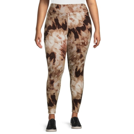 Terra & Sky Women's Plus Size Leggings, 2-Pack, Sizes 0X-5X