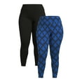 thumbnail image 1 of Terra & Sky Women's Plus Size Leggings, 2-Pack, Sizes 0X-5X, 1 of 5
