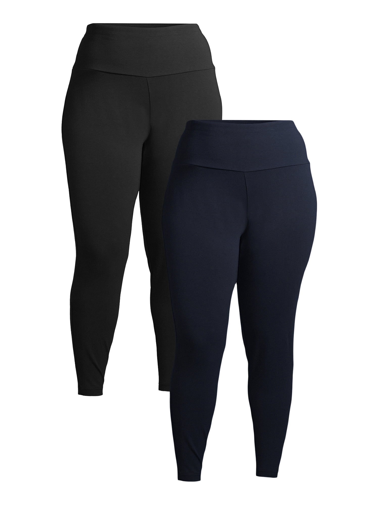 Women's Plus Size Leggings, 2-Pack