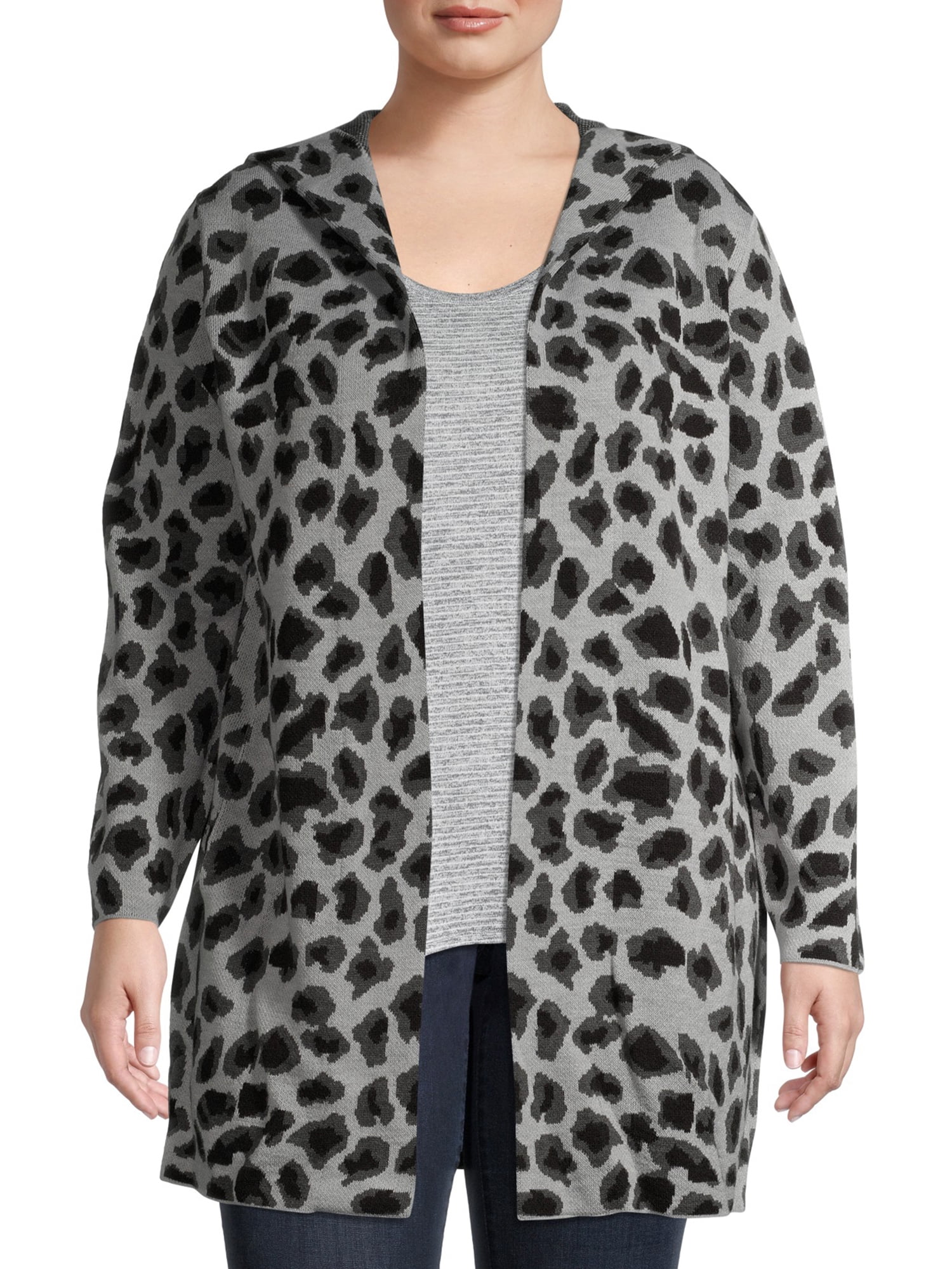 Wright's Women's Plus Size Jersey Duster Cardigan