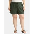 thumbnail image 1 of Terra & Sky Women's Plus Size Linen Blend Shorts, 1 of 5