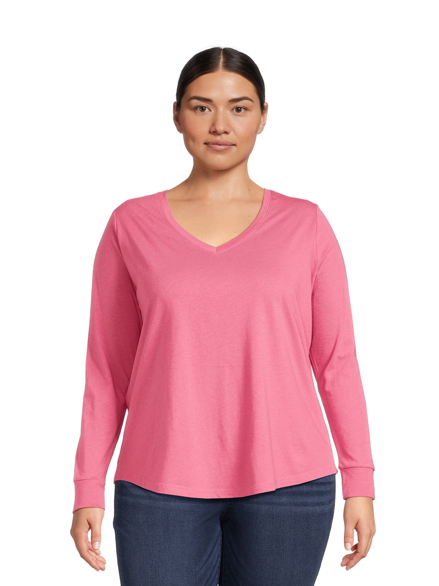 Terra & Sky Women's Plus Size Long Sleeve T-Shirt - Walmart.com