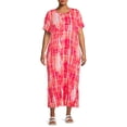 thumbnail image 1 of Terra & Sky Women's Plus Size Maxi Dress with Side Slits, 1 of 5