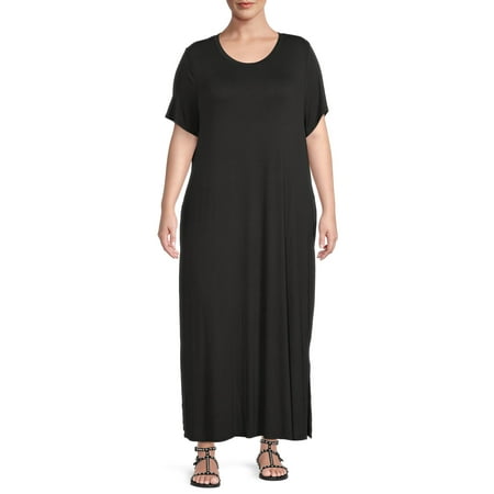 Terra & Sky Women's Plus Size Side Slit Dress