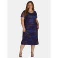 thumbnail image 1 of Terra & Sky Women's Plus Size Mesh Midi Dress, Sizes 0X-5X, 1 of 4
