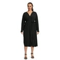 thumbnail image 1 of Terra & Sky Women's Plus Size Midi Shirt Dress, 1 of 5
