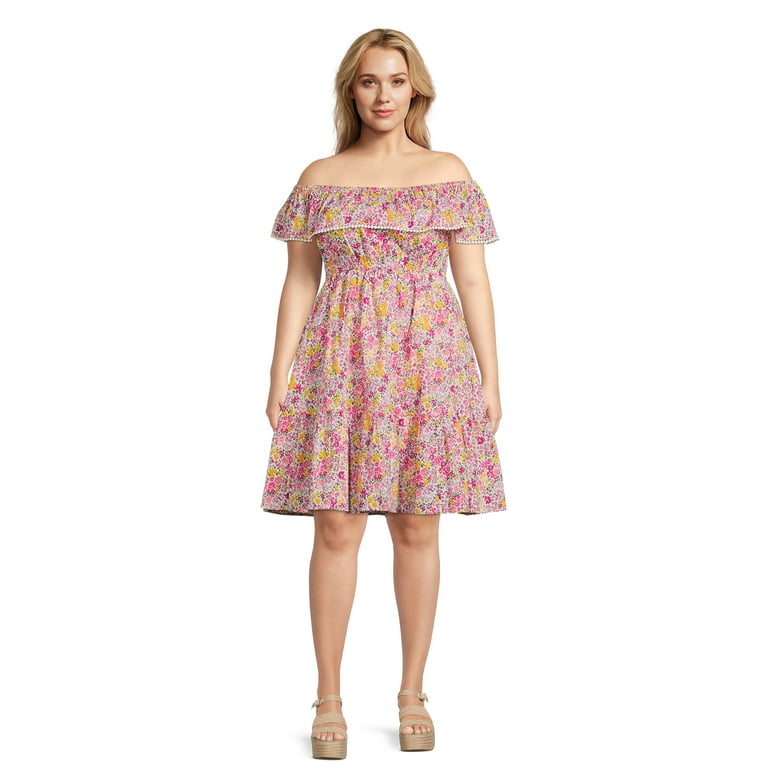 Off the top shoulder dress walmart