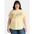 thumbnail image 1 of Terra & Sky Women's Plus Size On My Mind Graphic Tee, Sizes 0X-5X, 1 of 5