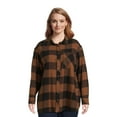 thumbnail image 1 of Terra & Sky Women's Plus Size Oversized Button Front Shirt, 1 of 5
