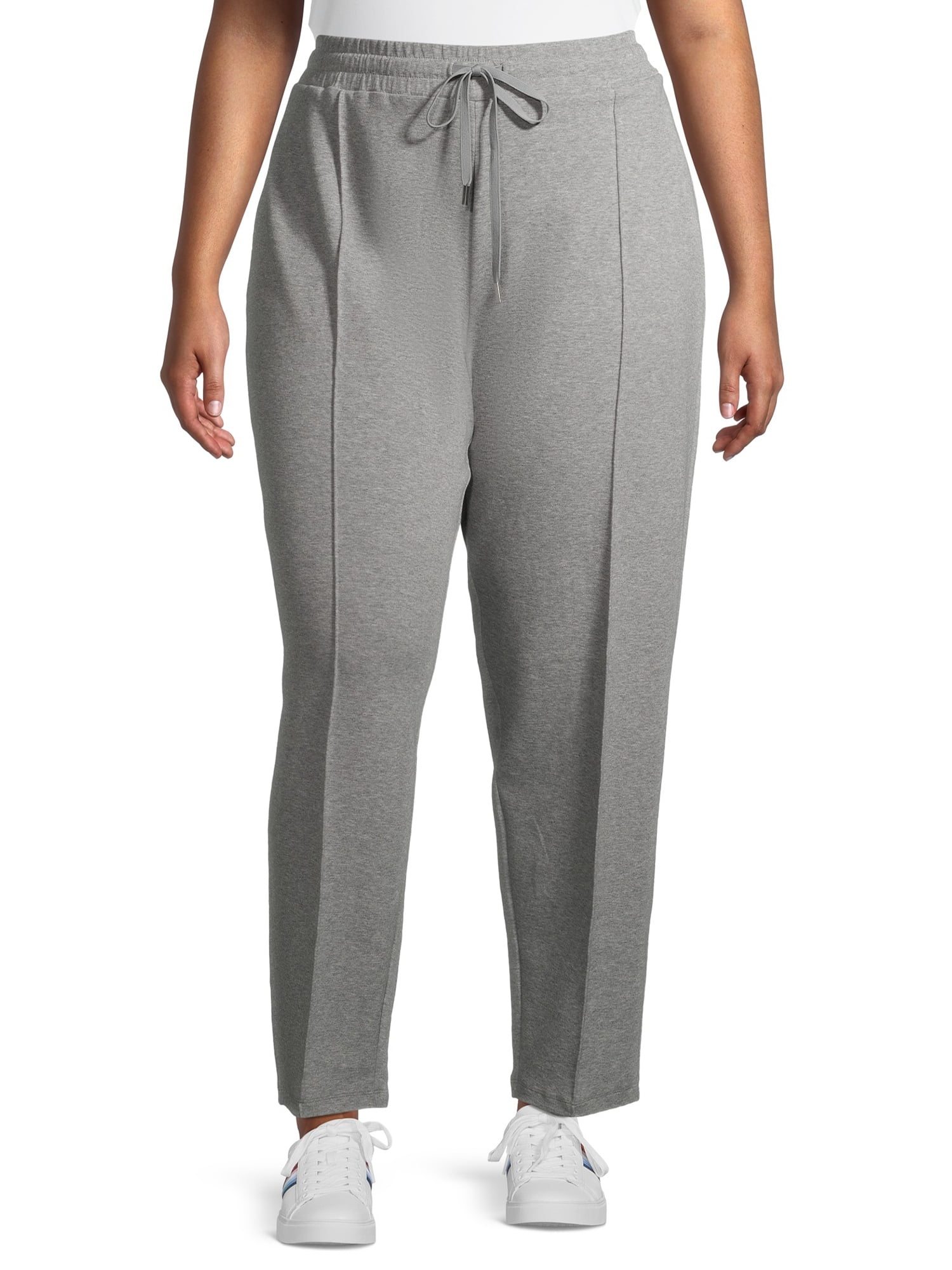 Terra & Sky Women's Plus Size Pintuck Knit Pants 