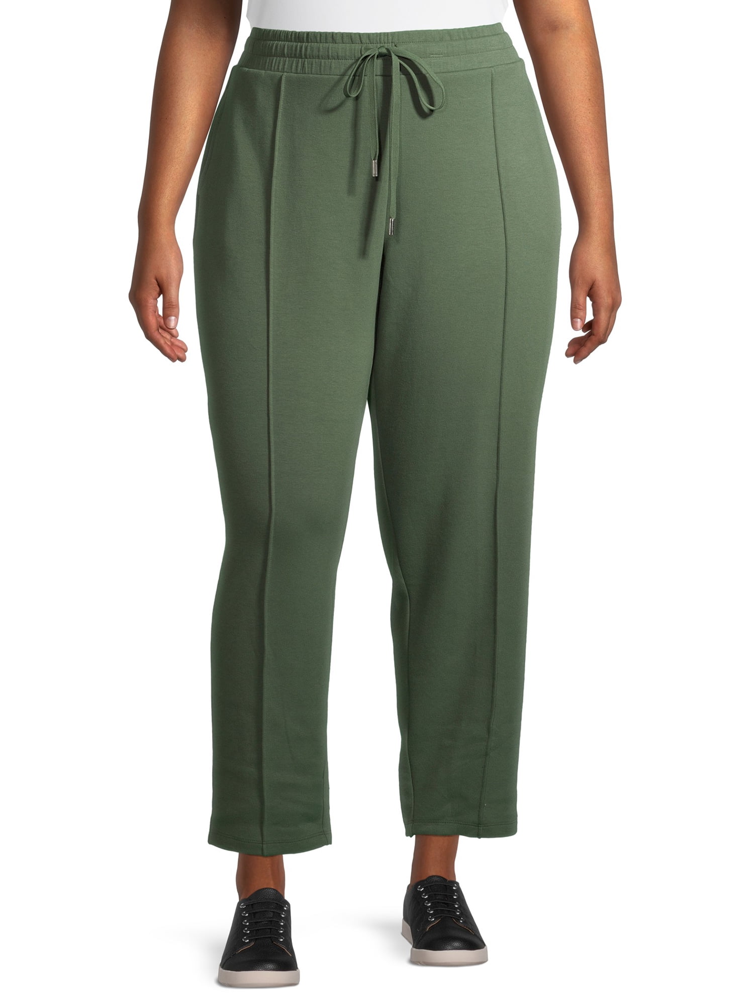 Terra Sky Women s Plus Size Pintuck Knit Pants Walmart