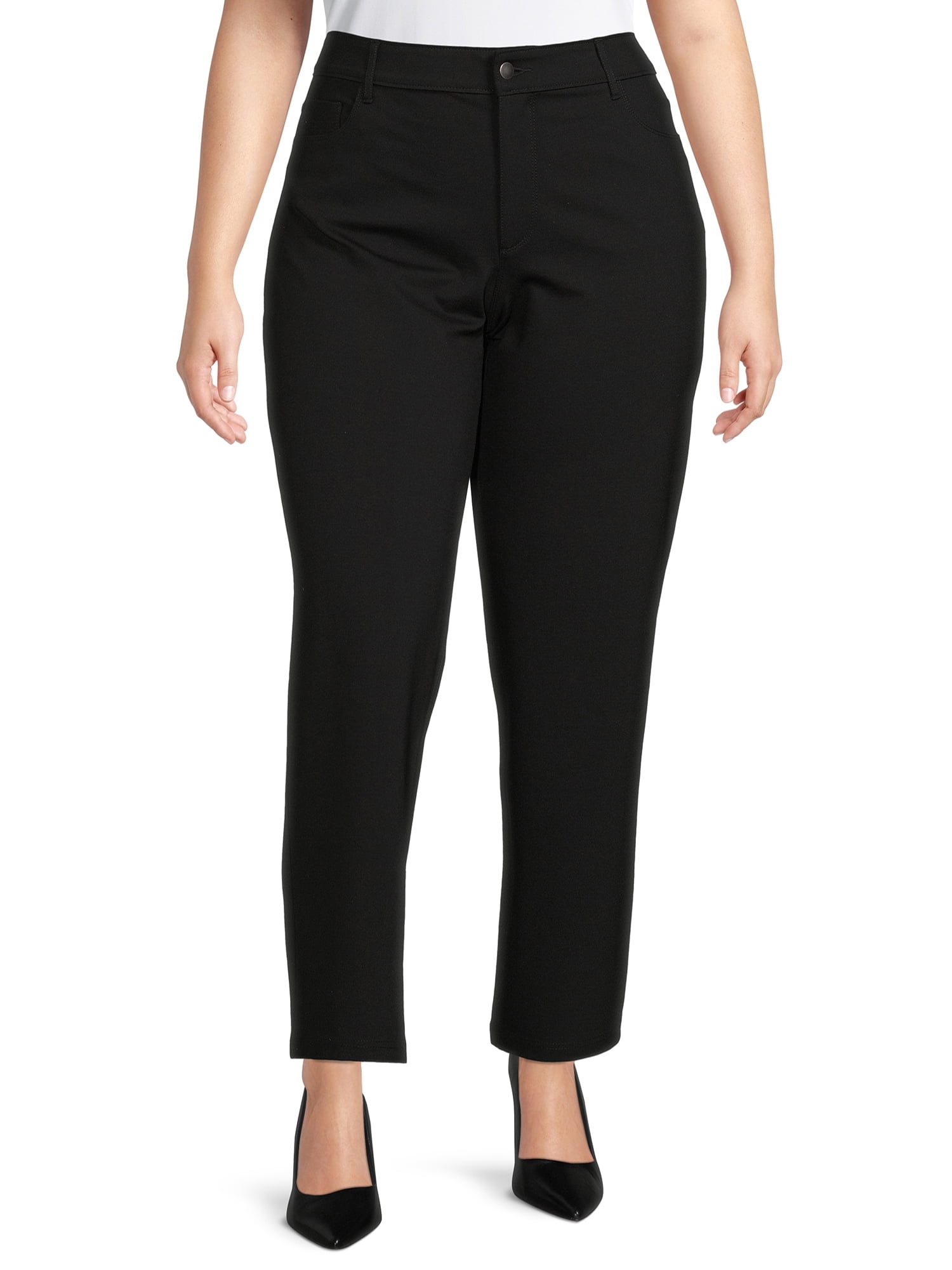 Terra & Sky Women's Plus Size Ponte Pants - Walmart.com