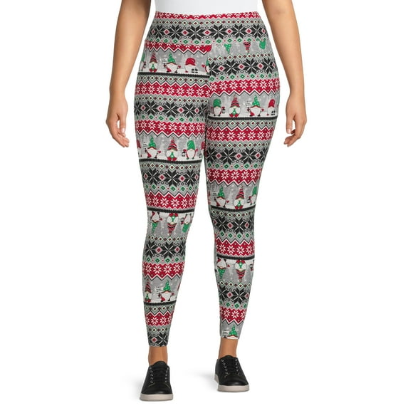 Terra & Sky Women's Plus Size Printed Leggings