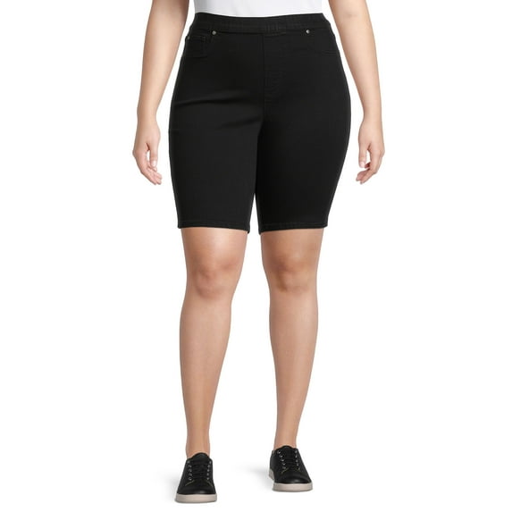 Terra & Sky Women's Plus Size Pull On Bermuda Shorts