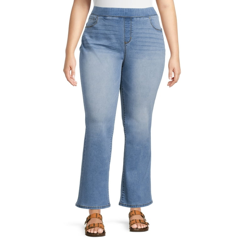 Yours Curve Women's Pull-On Wide Leg Jean