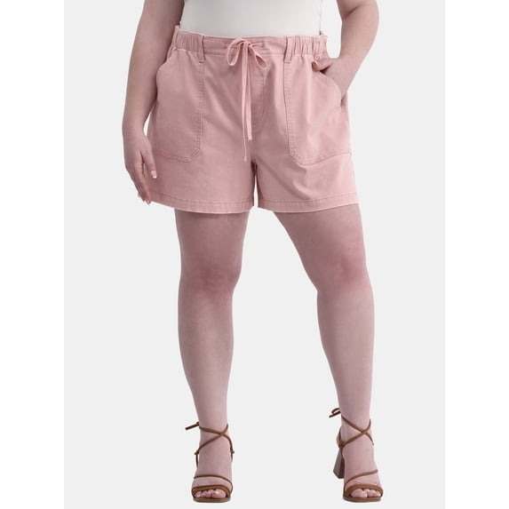 Terra & Sky Women's Plus Size Pull On Denim Short, Sizes 0X-5X