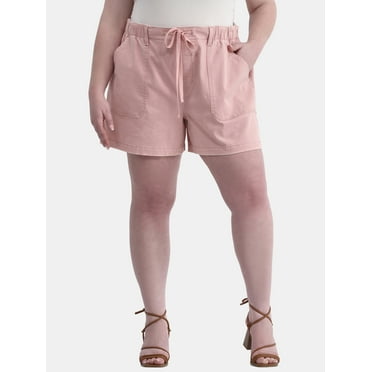 Terra & Sky Women's Plus Size Pull On Denim Shorts, 5" Inseam, Sizes 0X-4X