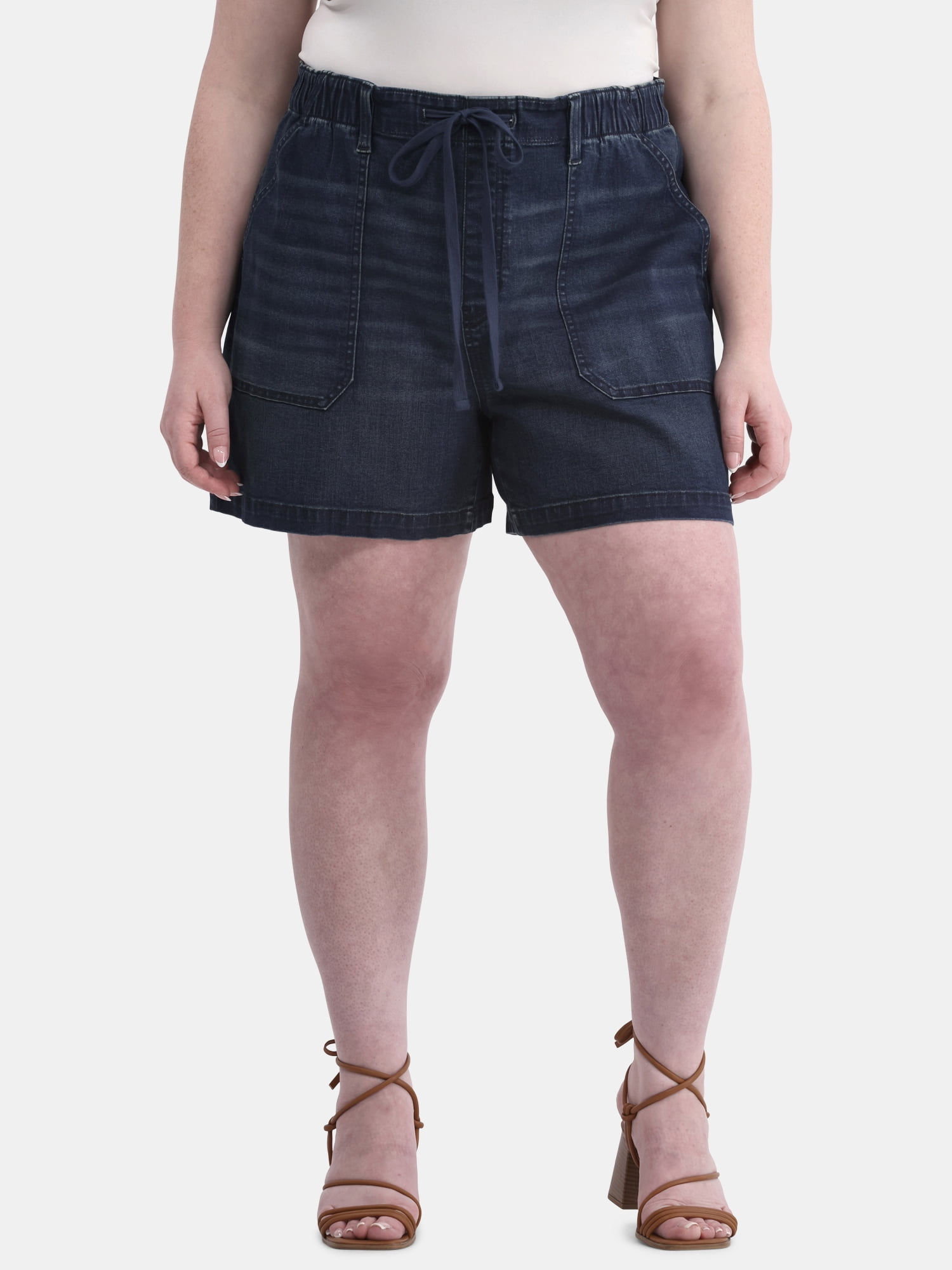 ★ SPAO★ Women's Cargo Bermuda Shorts SPTHF24G11 Terra & Sky Women's Plus Cargo Bermuda Shorts, Sizes 16W-24W