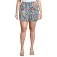 thumbnail image 1 of Terra & Sky Women's Plus Size Pull-On Drawstring Linen Shorts, 1 of 6