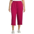 Terra & Sky Women's Plus Size Pull On French Terry Cloth Capris, 22