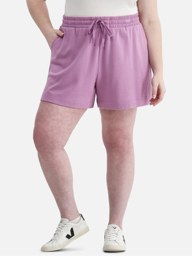 Terra & Sky Plus Size French Terry Cloth Shorts with Pockets 5