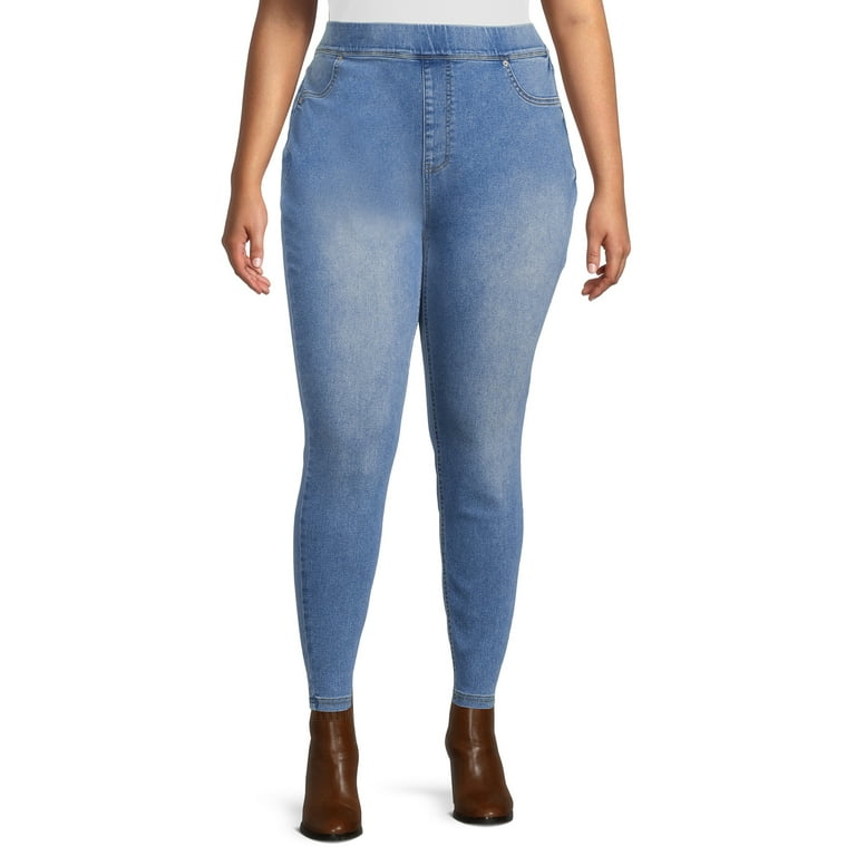 Terra & Sky Women's Plus Size Pull On Jegging Jeans, 28” Inseam - Walmart .com