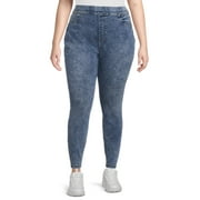 Terra & Sky Women's Plus Size Pull On Jegging Jeans, 28” Inseam