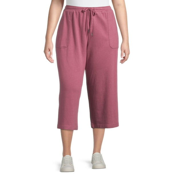 Terra & Sky Women's Plus Size PullOn Knit Capris