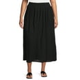 thumbnail image 1 of Terra & Sky Women's Plus Size Pull on Maxi Skirt, 1 of 5