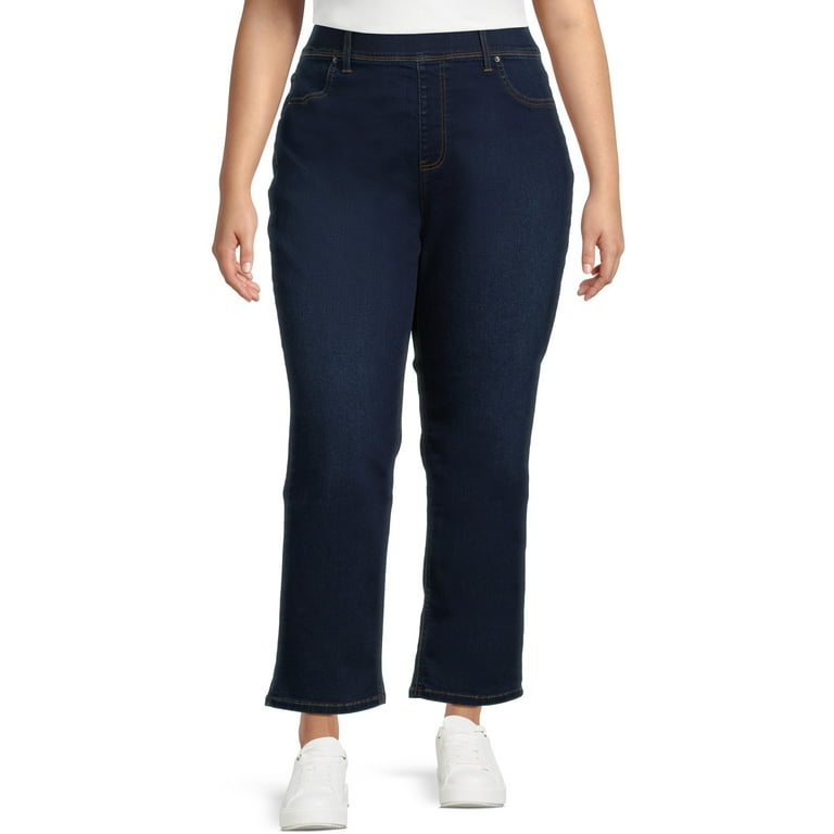 Terra & Sky Women's Plus Size High Waist Bootcut Jeans 