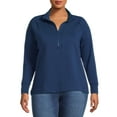 thumbnail image 1 of Terra & Sky Women's Plus Size Quarter-Zip Sweatshirt, 1 of 5