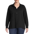thumbnail image 1 of Terra & Sky Women's Plus Size Quarter-Zip Sweatshirt, 1 of 5