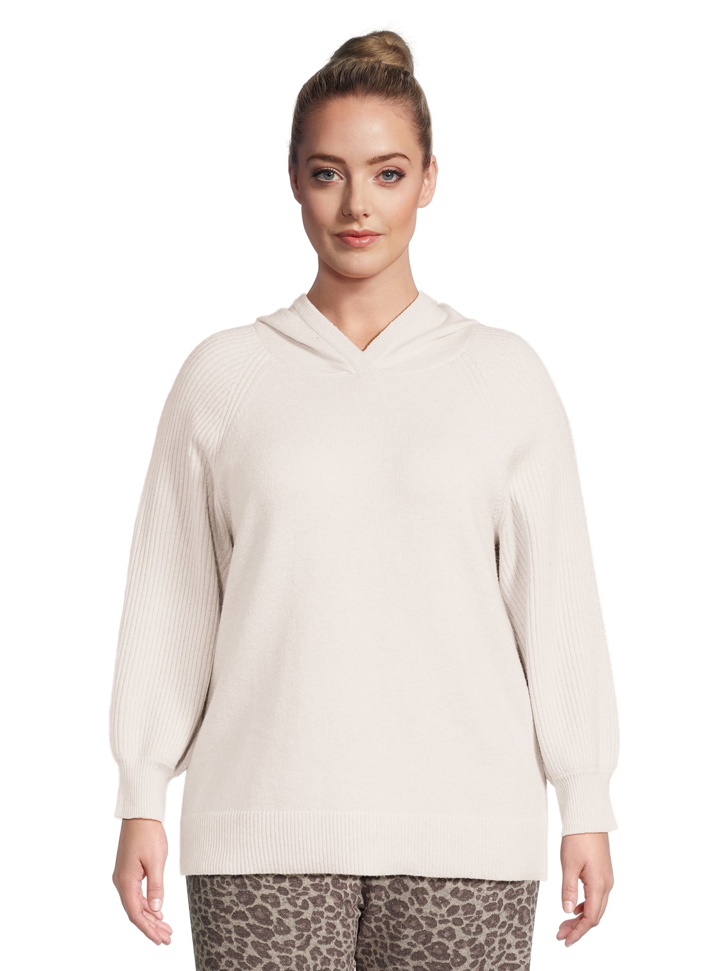 Terra And Sky Women S Plus Size Raglan Hoodie Sweater