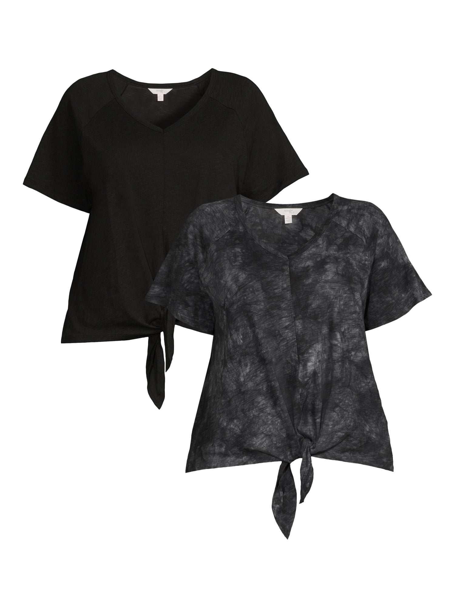 Terra & Sky Black Short Sleeve T-Shirt Size 3X (Plus) - 7% off