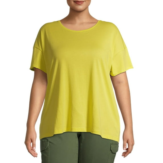Terra & Sky Women's Plus Size Relaxed Crewneck T-Shirt