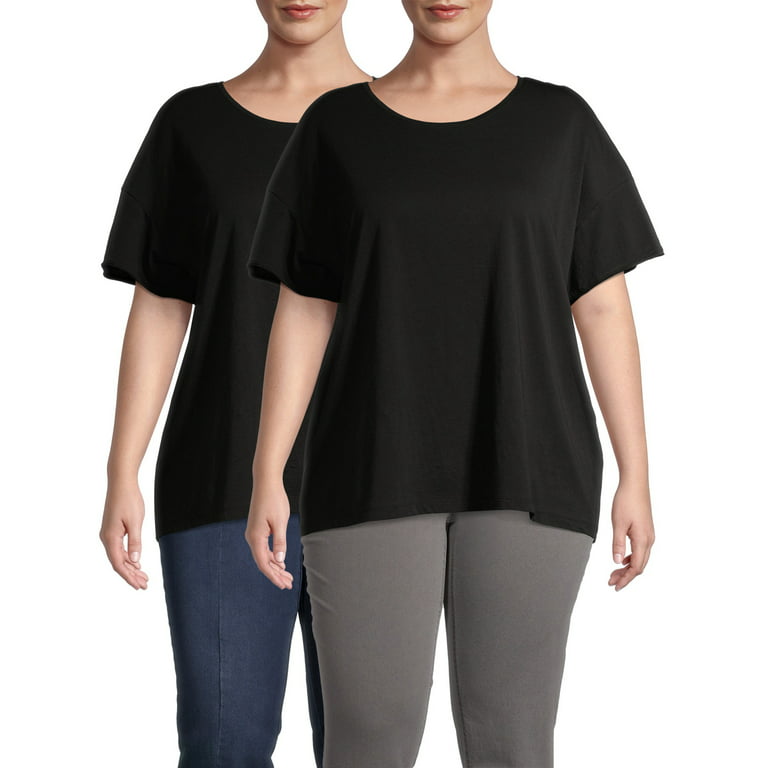 Terra & Sky Women's Plus Size Fit T-shirt, Pack