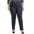 Terra & Sky Women's Plus Size Repreve Classic Straight Leg Jeans with