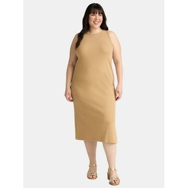 Terra & Sky Women’s Plus Size Rib Knit Dress
